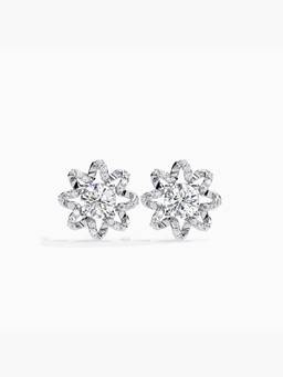 Valanova - Hallmarked 9K White Gold and Certified Lab Grown Diamond 1.27Cts Stud Earrings Vse0048R100