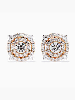 Valanova - Hallmarked 9K Rose Gold and Certified Lab Grown Diamond 2.47Cts Stud Earrings Vse0050