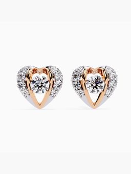 Valanova - Hallmarked 9K Rose Gold and Certified Lab Grown Diamond 0.79Cts Stud Earrings Vse0052