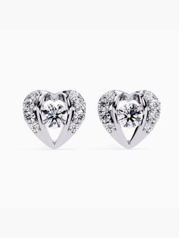 Valanova - Hallmarked 9K White Gold and Certified Lab Grown Diamond 0.79Cts Stud Earrings Vse0052
