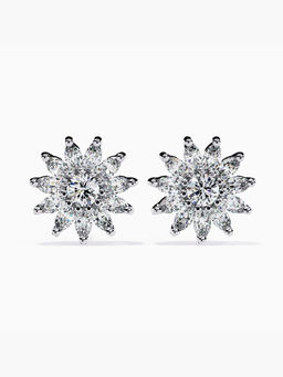Valanova - Hallmarked 9K Rose Gold and Certified Lab Grown Diamond 1.76Cts Stud Earrings Vse0056