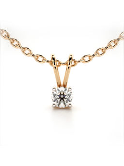 Valanova - Hallmarked 9K Rose Gold and Certified Lab Grown Diamond 0.25Cts Pendant