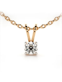 Valanova - Hallmarked 9K Rose Gold and Certified Lab Grown Diamond 0.50Cts Pendant