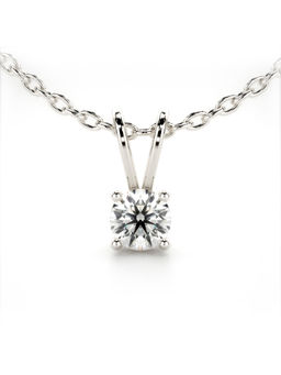 Valanova - Hallmarked 9K White Gold and Certified Lab Grown Diamond 0.50Cts Pendant