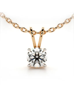 Valanova - Hallmarked 9K Rose Gold and Certified Lab Grown Diamond 1.00Cts Pendant