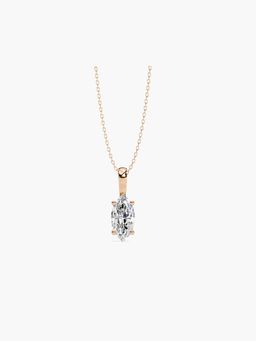 Valanova - Hallmarked 9K Rose Gold and Certified Lab Grown Diamond 0.75Cts Pendant