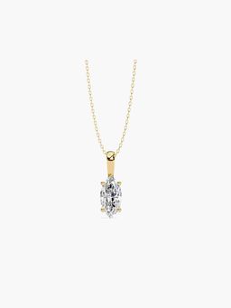 Valanova - Hallmarked 9K Yellow Gold and Certified Lab Grown Diamond 0.75Cts Pendant