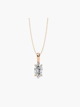 Valanova - Hallmarked 9K Rose Gold and Certified Lab Grown Diamond 1.00Cts Pendant