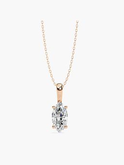 Valanova - Hallmarked 9K Rose Gold and Certified Lab Grown Diamond 2.00Cts Pendant