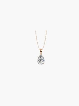 Valanova - Hallmarked 9K Rose Gold and Certified Lab Grown Diamond 0.25Cts Pendant