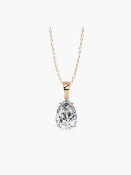 Valanova - Hallmarked 9K Rose Gold and Certified Lab Grown Diamond 1.50Cts Pendant