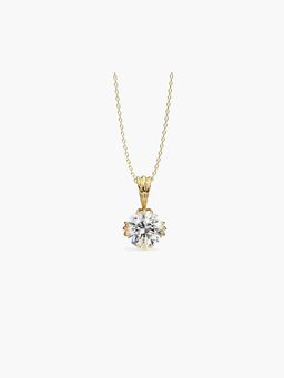 Valanova - Hallmarked 9K Yellow Gold and Certified Lab Grown Diamond 0.75Cts Pendant