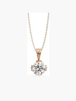 Valanova - Hallmarked 9K Rose Gold and Certified Lab Grown Diamond 2.00Cts Pendant