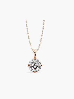 Valanova - Hallmarked 9K Rose Gold and Certified Lab Grown Diamond 0.75Cts Pendant