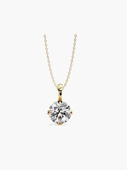 Valanova - Hallmarked 9K Yellow Gold and Certified Lab Grown Diamond 0.75Cts Pendant