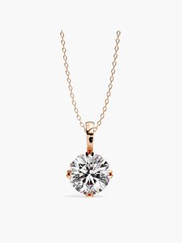 Valanova - Hallmarked 9K Rose Gold and Certified Lab Grown Diamond 1.50Cts Pendant