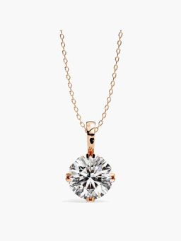 Valanova - Hallmarked 9K Rose Gold and Certified Lab Grown Diamond 2.00Cts Pendant