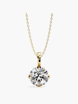 Valanova - Hallmarked 9K Yellow Gold and Certified Lab Grown Diamond 2.00Cts Pendant