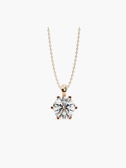 Valanova - Hallmarked 9K Rose Gold and Certified Lab Grown Diamond 1.00Cts Pendant