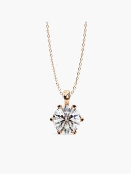 Valanova - Hallmarked 9K Rose Gold and Certified Lab Grown Diamond 2.00Cts Pendant