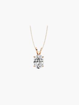 Valanova - Hallmarked 9K Rose Gold and Certified Lab Grown Diamond 0.50Cts Pendant