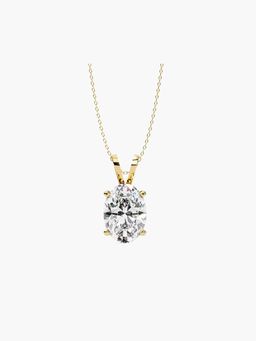 Valanova - Hallmarked 9K Yellow Gold and Certified Lab Grown Diamond 1.00Cts Pendant
