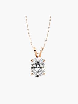 Valanova - Hallmarked 9K Rose Gold and Certified Lab Grown Diamond 1.50Cts Pendant