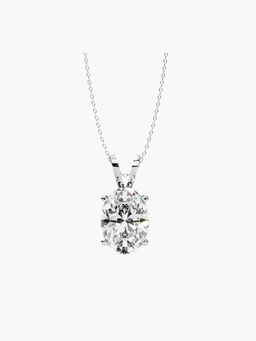 Valanova - Hallmarked 9K White Gold and Certified Lab Grown Diamond 1.50Cts Pendant