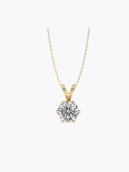 Valanova - Hallmarked 9K Yellow Gold and Certified Lab Grown Diamond 1.00Cts Pendant