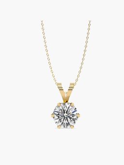 Valanova - Hallmarked 9K Yellow Gold and Certified Lab Grown Diamond 2.00Cts Pendant