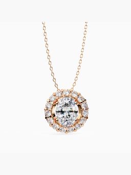 Valanova - Hallmarked 9K Rose Gold and Certified Lab Grown Diamond 0.98Cts Pendant