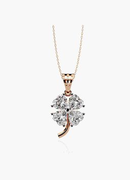 Valanova - Hallmarked 9K Rose Gold and Certified Lab Grown Diamond 0.64Cts Pendant