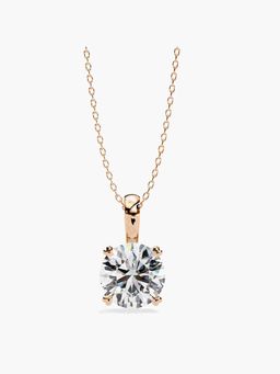 Valanova - Hallmarked 9K Rose Gold and Certified Lab Grown Diamond 2.00Cts Pendant