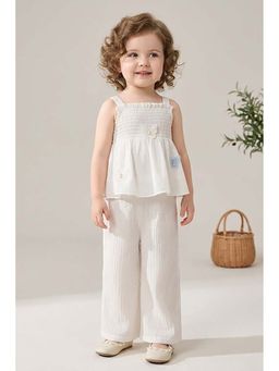 Lagorii - White Smocked Co-Ord Set