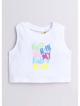 Hopscotch - Typography Print Ribbed Crop Top
