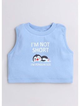 Hopscotch - Penguin Print Ribbed Crop Top