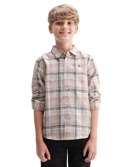 RARE ONES - Peach Regular Fit Check Shirt