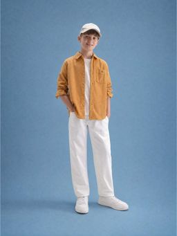 RARE ONES - Off White Regular Fit Distressed Jeans