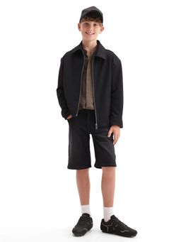 RARE ONES - Black Back Pocket Embroidered Shorts