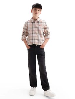 RARE ONES - Black Regular Fit Plain Jeans