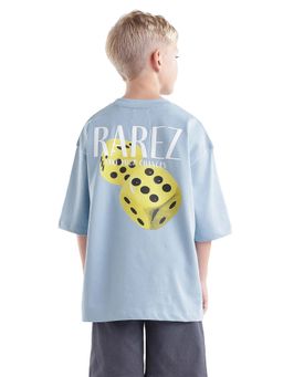 RARE ONES - Blue Back Printed Oversized T-shirt