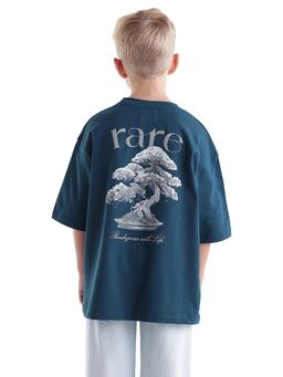 RARE ONES - Teal Graphic Print Oversized T-shirt