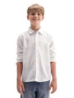 RARE ONES - Off White Regular Fit Checked Shirt