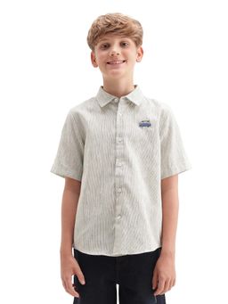 RARE ONES - Green Cuban Collared Printed Shirt