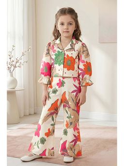 Lagorii - Cream Embellished Casual Co-Ord Set