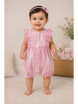 Nino Bambino - Organic Cotton Sleeveless Jumpsuit Girl -Pink