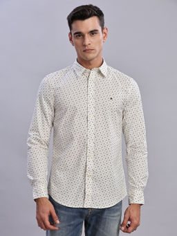 Tommy Hilfiger - Mens White Paisley Shirt