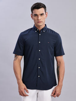 Tommy Hilfiger - Mens White Geometric Shirt