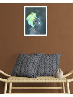 GRHAMOY - Cotton Cushion Cover Grey (16x16 inches) (Pack of 2)