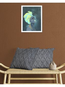 GRHAMOY - Cotton Cushion Cover Grey (16x16 inches) (Pack of 2)